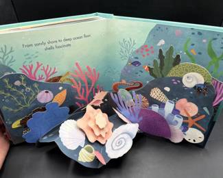 Pop-up articulating ocean book.