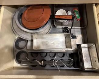 Baking, bread, muffin pans.