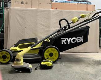 Ryobi Mower Lawn Care Set