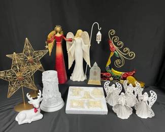 Christmas Angels, Sparkly Stars Holiday Decorations