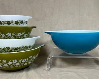 Pyrex Spring Blossom Blue Bowl Set