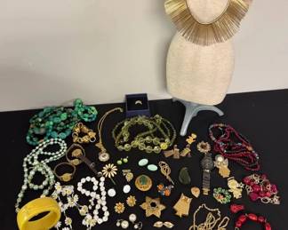 Green Red Costume Jewelry Mix. with Sarah Coventry, Avon Florenza