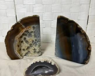 Agate Geode Bookends Crystal Geode