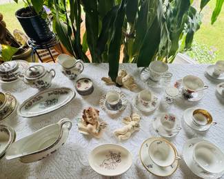 Tea cups everywhere 