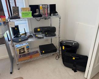 Electronics, DVDs/DCDs, Paper shredder