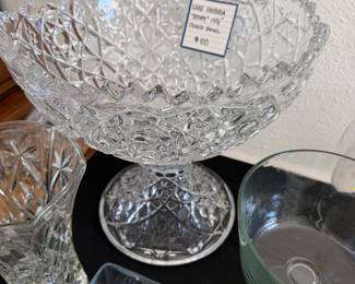 RARE Fostoria Rosby 15 1/4" punch bowl (2 pc)