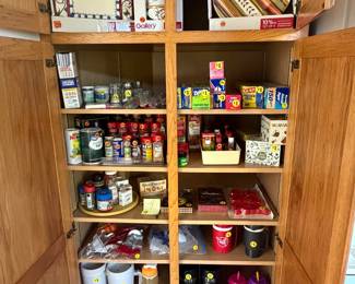 Pantry items, new plate sets