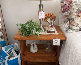 Side table, lamp