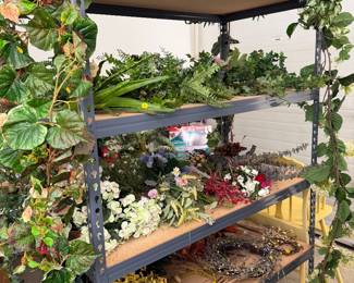 Artificial flowers and greenery