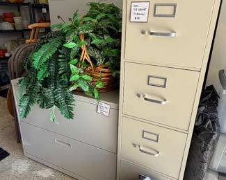 HON 4-drawer cabinet, HON 2 -drawer lateral file cabinet,