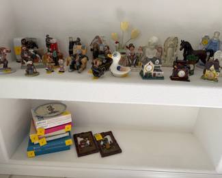 Emmitt Kelly figurines, Mother's Day plates, misc. figures and clocks