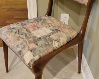 Gio Ponti set of 6 chairs. By Singer and Sons. ca 1950. Have been reupholstered