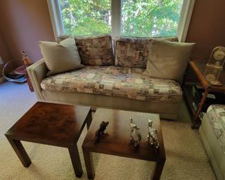 Leather loveseat