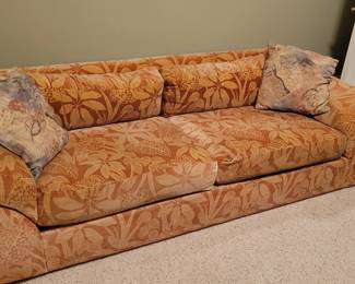 Orange mid-century sofa