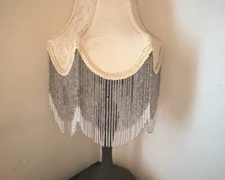 Vintage VictorianStyle Beaded Fringe Table Lamp second image