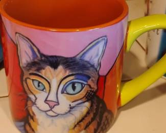 Laurel Burch Siamese Cats Ceramic Mug