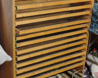 Vintage Wooden Drying Rack or Herb Drying Cabinet