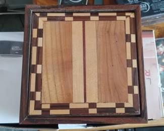 Vintage Marquetry Inlaid Chessboard