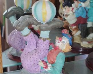 Clown Figurine with Dog on Ball