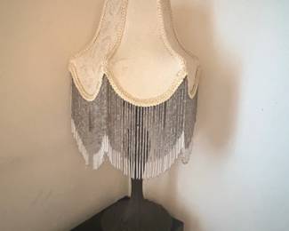 Vintage VictorianStyle Beaded Fringe Table Lamp