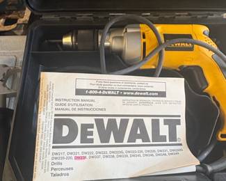 DeWalt DW Corded Drill with Carrying Case second image