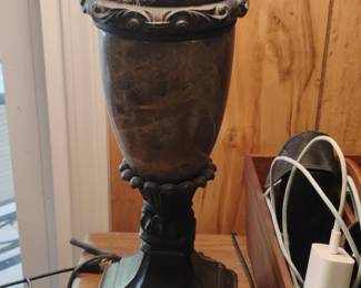 Neoclassical Style Stone and Metal Urn Table Lamp