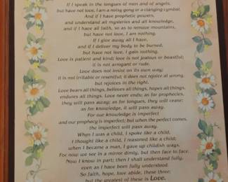 I Corinthians Decorative Plaque