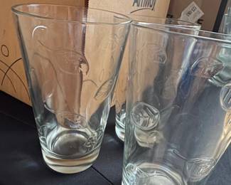Glass Leaf Pattern Tumblers