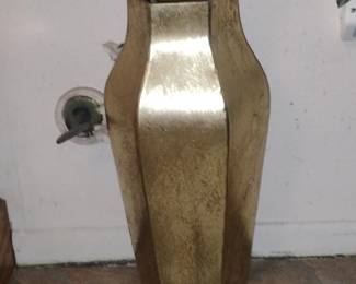 Gold Metal Hexagonal Vase