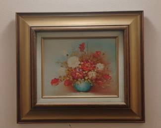Vintage Robert Cox Floral Still Life Oil Painting