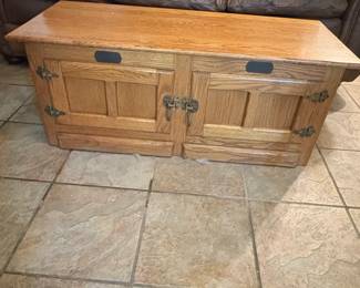 Vintage White Clad Ice Box Coffee Table
