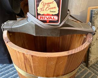 Rival Ice Cream  Yogurt Freezer, Model , Qt. with Cedar Bucket third image