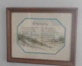Footprints of God Poem Print by Gail Brown