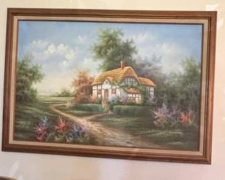 Marten Cottage Landscape Oil Painting B