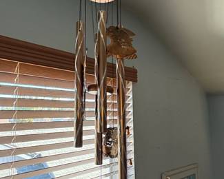 AngelThemed Decorative Wind Chimes with Spiral Etched Tubes