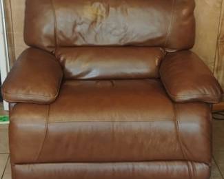 Brown Leather Power Recliner