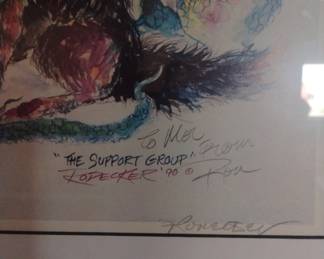 Ron Rodecker The Support Group Signed Lithograph second image