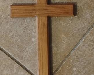 Handcrafted Solid Oak Wall Cross