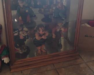 Oak Tabletop Curio Display Cabinet