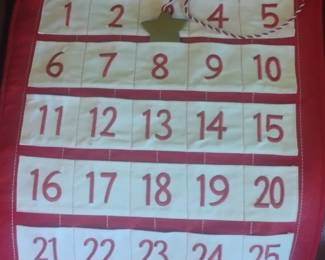 Fabric Hanging Advent Calendar