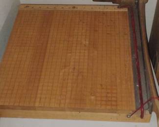 Vintage Ingento No. Wooden Paper Guillotine Cutter
