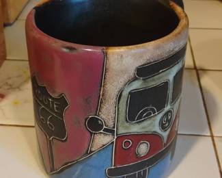 Mara Stoneware Love Bus Route VW Mug