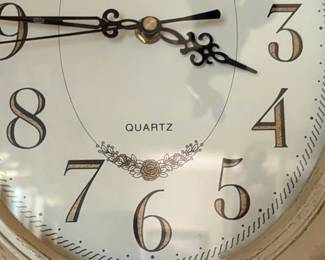Abdurey Vintage Oval Wall Clock with Scrollwork second image