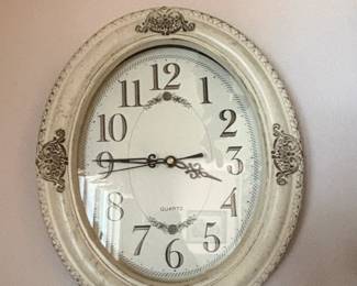 Abdurey Vintage Oval Wall Clock with Scrollwork