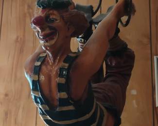 Vintage Hanging Trapeze Clown Figurine