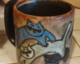 Mara Stoneware Cat Mug