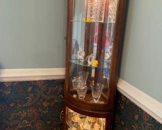 Lighted curio cabinet