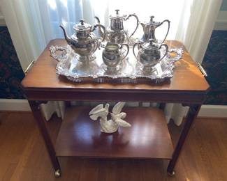 Vintage Tea Cart on casters 20” x 32”