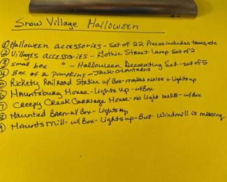 List of Snow Village Halloween