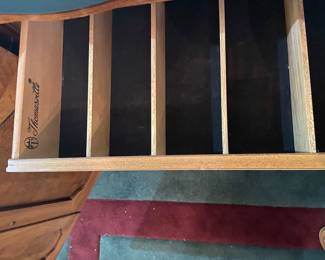 Lined flatware drawer In Thomasville sideboard